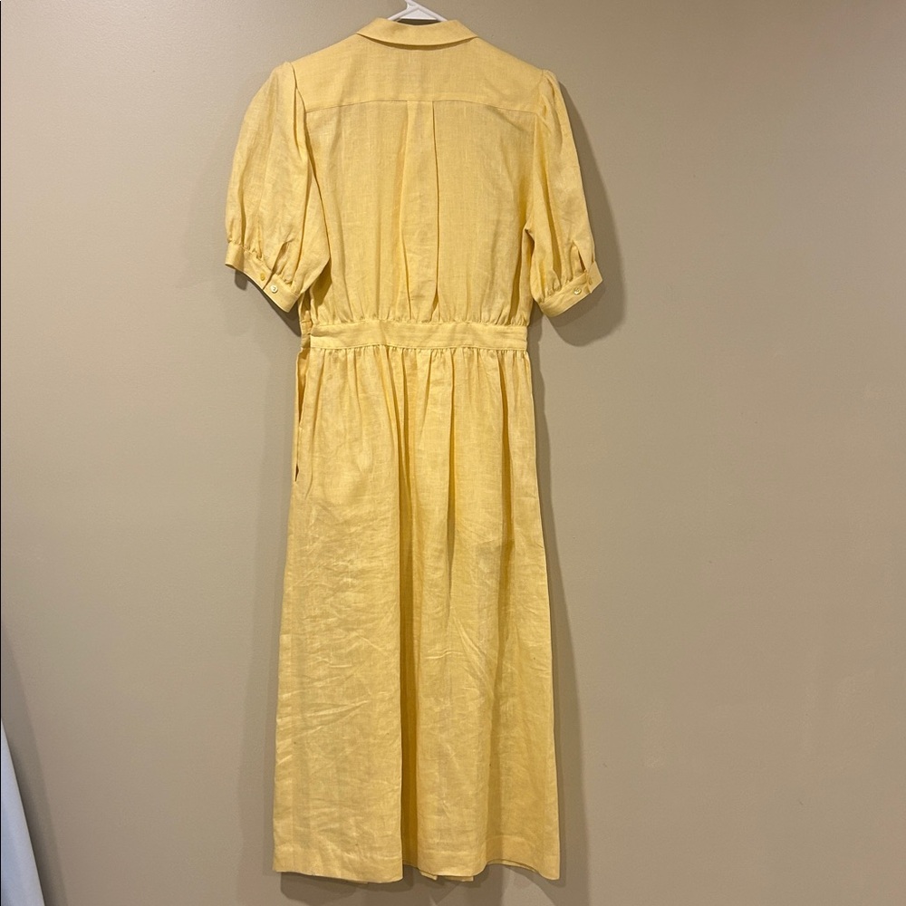 Vintage Allen Lolly yellow linen dress - Picture 6 of 8